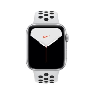 Apple Watch Nike Series 5 GPS, 44mm Silver Aluminium Case with Pure Platinum/Bla