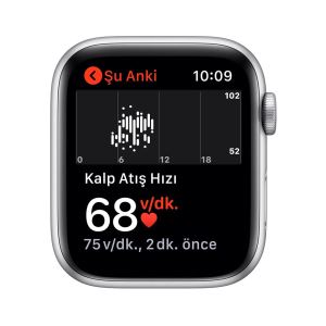 Apple Watch Nike Series 5 GPS, 44mm Silver Aluminium Case with Pure Platinum/Bla
