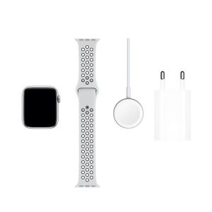 Apple Watch Nike Series 5 GPS, 44mm Silver Aluminium Case with Pure Platinum/Bla