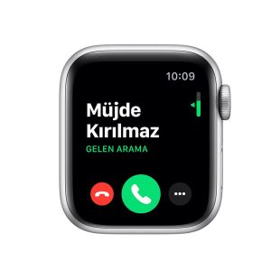 Apple Watch Series 5 GPS, 40mm Silver Aluminium Case with White Sport Band