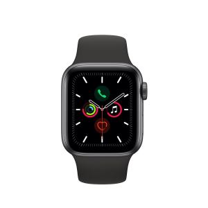 Apple Watch Series 5 GPS, 40mm Space Grey Aluminium Case with Black Sport Band