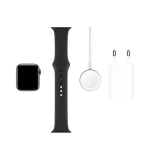 Apple Watch Series 5 GPS, 40mm Space Grey Aluminium Case with Black Sport Band