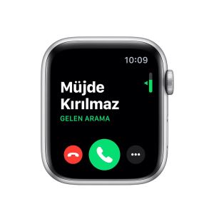 Apple Watch Series 5 GPS, 44mm Silver Aluminium Case with White Sport Band - S/M