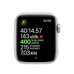 Apple Watch Series 5 GPS, 44mm Silver Aluminium Case with White Sport Band - S/M