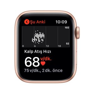 Apple Watch Series 5 GPS, 44mm Gold Aluminium Case with Pink Sand Sport Band - S