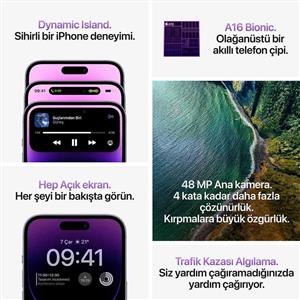 Yenilenmiş iPhone 14 Pro 256 Gb Akıllı Telefon Gümüş (1 Yıl Garantili) A Kalite