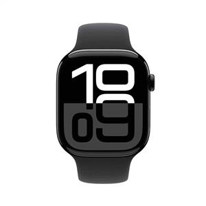 Apple Watch Series 10 GPS 46mm Jet Black Aluminium Case with Black Sport Band - M/L