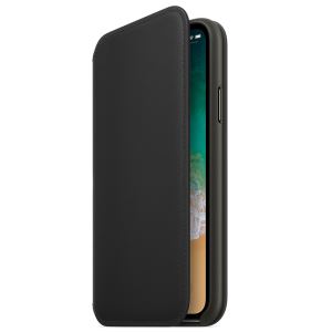 APPLE MQRV2ZM/A IPHONE X DERİ KILIF - (SİYAH)