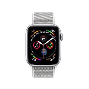 Apple Watch Series 4 GPS, 40mm Silver Aluminium Case with Seashell Sport Loop