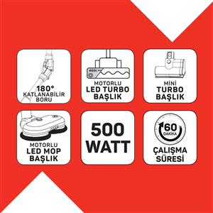Arzum AR4210 MagiClean HydroFlex Dikey Şarjlı Süpürge