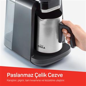 Arzum Okka Rich Pro Plus Su Tanklı Türk Kahvesi Makinesi Krom