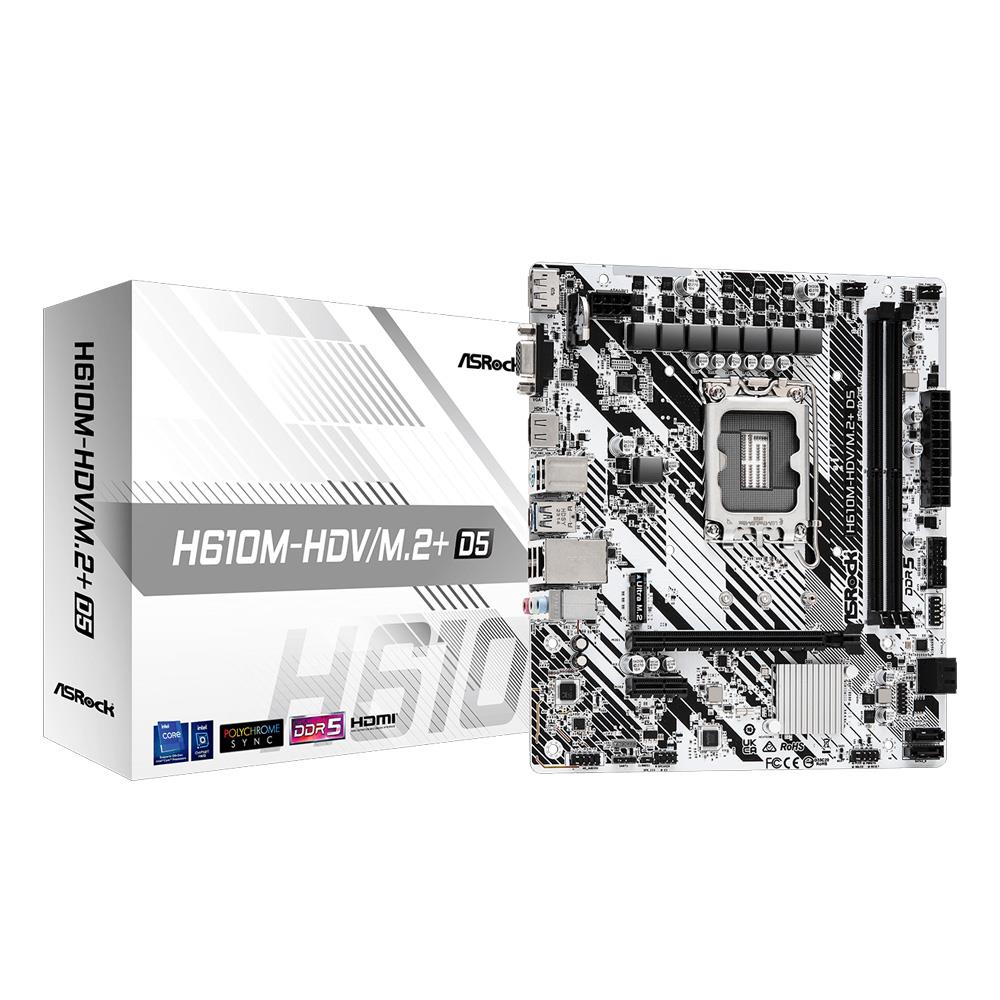 i5 12400&H610M-HDV/M.2 セット ASROCK H610M-HDV/M.2+ Intel H610 Soket 1700 DDR5 5600MHz (OC) M.2