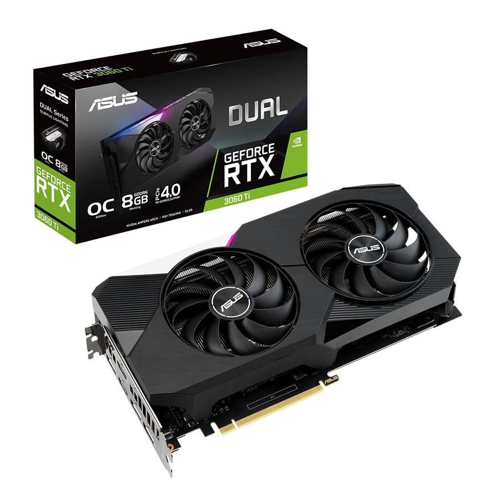 ASUS GeForce DUAL RTX 3060 Ti OC 8GB GDDR6 256Bit DX12 Nvidia RGB