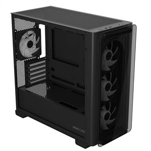 ASUS A23 PLUS TG ARGB SİYAH 4x120mm FANLI USB 3.2 Micro ATX KASA