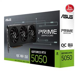 ASUS PRIME GeForce RTX 5050 OC 8GB GDDR6 128Bit DLSS 4 Ekran Kartı