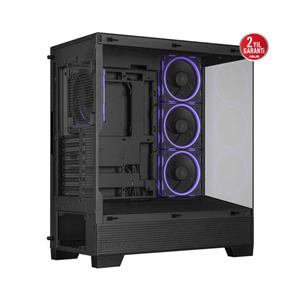 ASUS A31 PLUS TG 4x120mm ARGB FANLI midT ATX SİYAH KASA