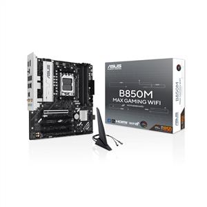 ASUS B850M MAX GAMING WIFI AMD B850 Soket AM5 DDR5 8000MHz(OC) M.2 Anakart