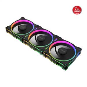 ASUS PRIME MR120 ARGB 120mm REVERSE ÜÇLÜ SİYAH KASA FANI