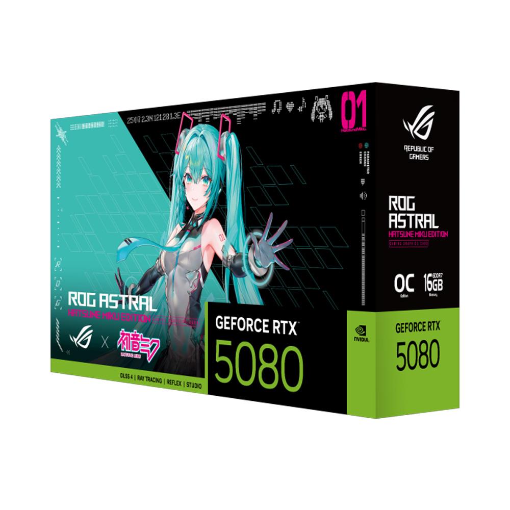 ASUS ROG RTX 5080 16GB 初音ミク ほぼ新品 動作確認のみ ASUS ROG ASTRAL GeForce RTX 5080 HATSUNE MIKU OC 16GB GDDR7 256Bit