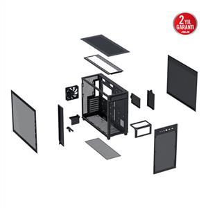ASUS PRIME AP303 TG 1x120mm FANLI midT ATX SİYAH KASA