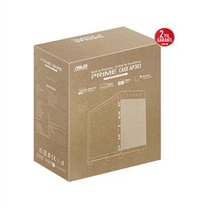 ASUS PRIME AP303 TG 1x120mm FANLI midT ATX BEYAZ KASA