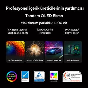 Asus ProArt P16  Oled NVIDIA RTX Spark N1X-128Gb-1Tb-16inc-W11