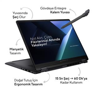 Asus ExpertBook B5 Flip 3.Nesil Core 7 350-32Gb-512Gb Ssd-14inc-W11