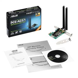 ASUS PCE-AC51 300MBPS-433MBPS DUAL-BANT KABLOSUZ-AC PCI-E KART