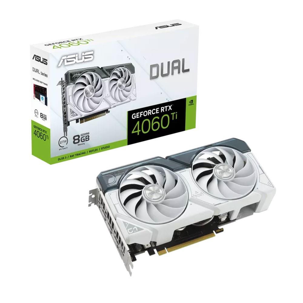 【動作品】RTX4060Ti DDR6 8GB ASUS DUAL GeForce RTX 4060 Ti WHITE 8GB GDDR6 128Bit Nvidia DLSS 3