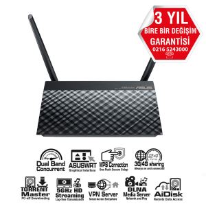 ASUS RT-AC51U 300MBPS-433MBPS DUAL-BANT KABLOSUZ-AC ROUTER