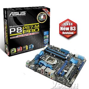 P8P67-M PRO Intel P67(B3) Soket 1155 DDR3 2200MHz (O.C.) SATA 3.0 Anakart