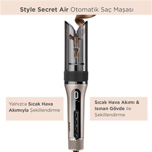 Babyliss C6688E Style Secret Air Otomatik Dönen Saç Şekillendirici Maşa