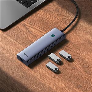 BASEUS Flite Series 5-Port HUB (Type-C to HDMI4K@30Hz*1+USB 3.0*4) - Uzay Grisi