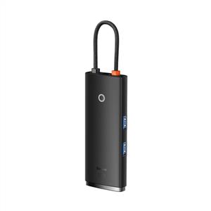 BASEUS Lite Series 6-Port Type-C HUB (Type-C to HDMI+USB3.0*2+PD+SD/TF) - Siyah