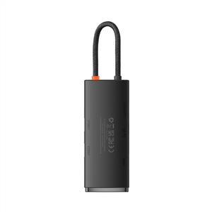 BASEUS Lite Series 6-Port Type-C HUB (Type-C to HDMI+USB3.0*2+PD+SD/TF) - Siyah
