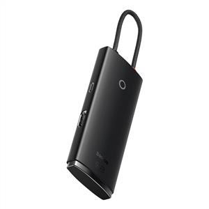 BASEUS Lite Series 5-Port Type-C HUB (Type-C to HDMI+USB3.0*3+PD) - Siyah
