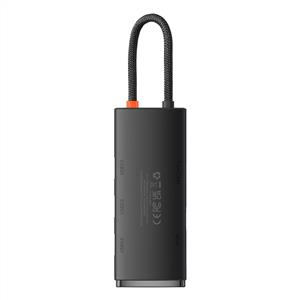 BASEUS Lite Series 5-Port Type-C HUB (Type-C to HDMI+USB3.0*3+PD) - Siyah