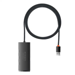 Baseus Lite 4 in 1 Multifonksiyonal USB-A Hub Dock Station - Siyah