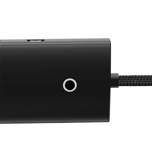 Baseus Lite 4 in 1 Multifonksiyonal USB-A Hub Dock Station - Siyah
