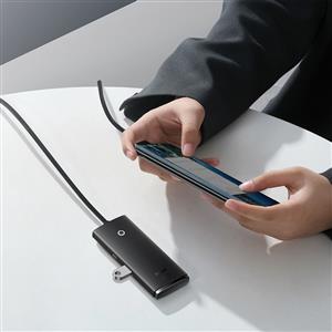 Baseus Lite 4 in 1 Multifonksiyonal USB-A Hub Dock Station - Siyah