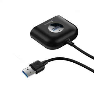 Baseus Square Round 4in1 Hub ( 1xUSB 3.0 + 3xUSB 2.0 ) - Siyah