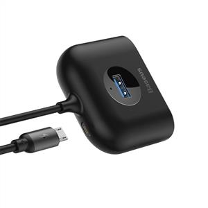 Baseus Square Round 4in1 Hub ( 1xUSB 3.0 + 3xUSB 2.0 ) - Siyah