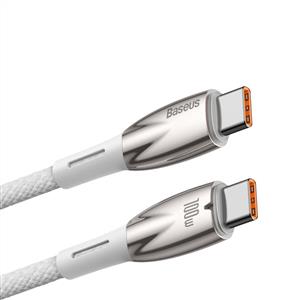 Baseus Glimmer 100W Type-C to Type-C Kablo 2m - Beyaz