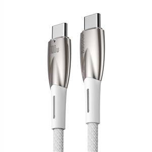 Baseus Glimmer 100W Type-C to Type-C Kablo 2m - Beyaz