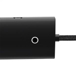 Baseus Lite 4 in 1 Multifonksiyonal USB-A Hub Dock Station 25cm - Siyah