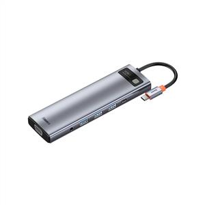BASEUS Metal Gleam Series 11-in-1 Multifonksiyonel Type-C HUB - Uzay Grisi