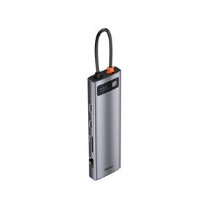 BASEUS Metal Gleam Series 11-in-1 Multifonksiyonel Type-C HUB - Uzay Grisi