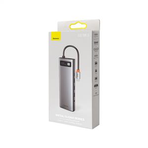 BASEUS Metal Gleam Series 11-in-1 Multifonksiyonel Type-C HUB - Uzay Grisi