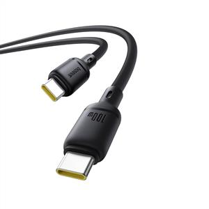 BASEUS Silky Series Type-C to Type-C 100w Hızlı Şarj Kablosu 1m - Siyah