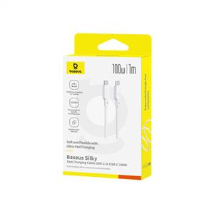 BASEUS Type-C to Type-C 100w Hızlı Şarj Kablosu 1m - Beyaz